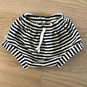 Childhoods Clothing size 3t black and white striped shorts.